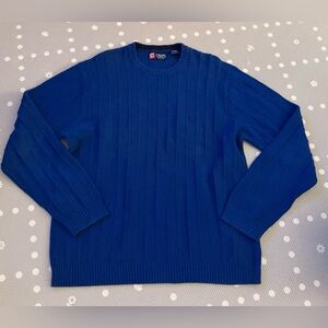 Chaps men's blue ribbed knit sweater - XL